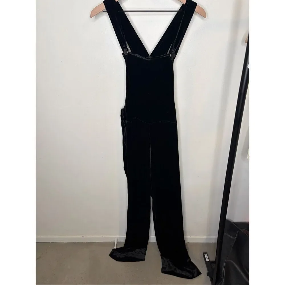 Sandro Velvet Overalls - Picture 2 of 9